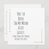 Ik zou je moeten vertellen dat je me aan het denke (Voorkant / Achterkant)