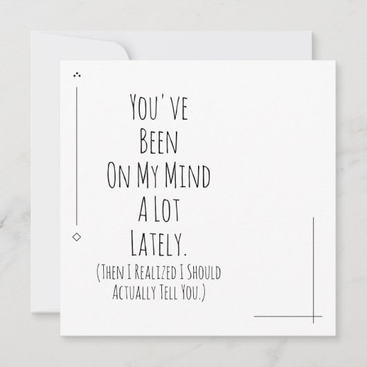 Ik zou je moeten vertellen dat je me aan het denke (Voorkant)