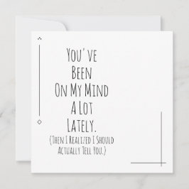 Ik zou je moeten vertellen dat je me aan het denke