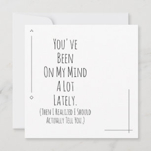 Ik zou je moeten vertellen dat je me aan het denke