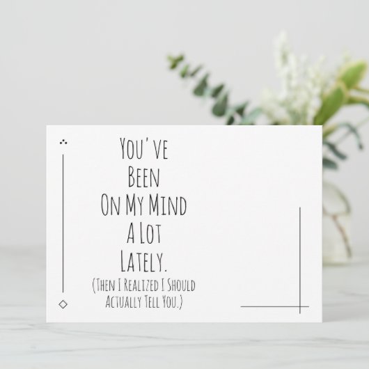 Ik zou je moeten vertellen dat je me aan het denke (Staand voorkant)