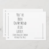 Ik zou je moeten vertellen dat je me aan het denke (Voorkant / Achterkant)