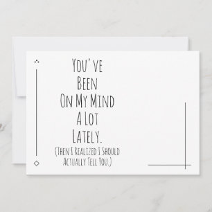 Ik zou je moeten vertellen dat je me aan het denke