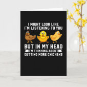 Ik zou kunnen denken dat ik naar je luister - kip kaart (Gele Bloem)
