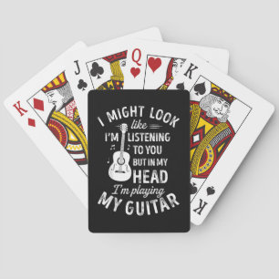 Ik zou kunnen kijken of ik naar je luister... grap pokerkaarten