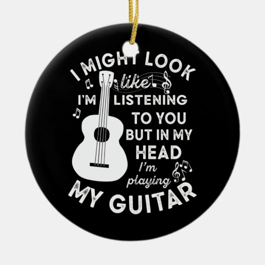 Ik zou kunnen kijken of ik naar je luister. keramisch ornament (Voorkant)