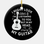 Ik zou kunnen kijken of ik naar je luister. keramisch ornament (Achterkant)