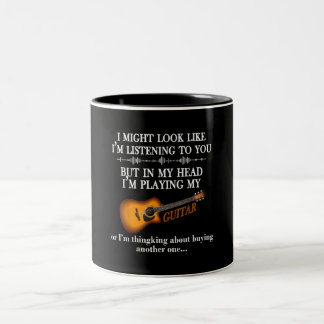 Ik zou kunnen lijken alsof ik naar je gitaar Lover Tweekleurige Koffiemok