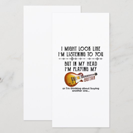 Ik zou kunnen lijken alsof ik naar je luister bedankkaart (Voorkant / Achterkant)