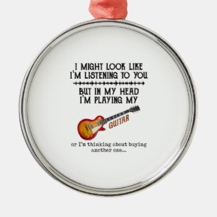 Ik zou kunnen lijken alsof ik naar je luister, maa metalen ornament