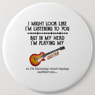 Ik zou kunnen lijken alsof ik naar je luister, maa ronde button 6,0 cm