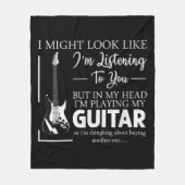 Ik zou kunnen lijken alsof ik naar je muziek gitaa fleece deken (Voorkant)