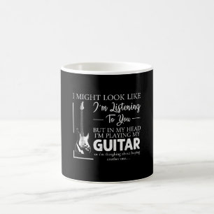 Ik zou kunnen lijken alsof ik naar je muziek gitaa magische mok
