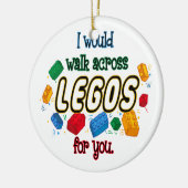 Ik zou Lego voor je oversteken Keramisch Ornament (Links)