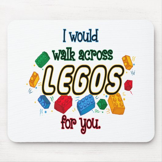 Ik zou Lego voor je oversteken Muismat (Voorkant)