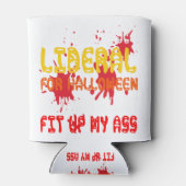 Ik zou liberaal worden voor Halloween Blikjeskoeler (Achterkant)