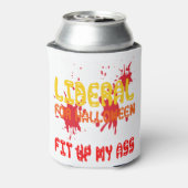 Ik zou liberaal worden voor Halloween Blikjeskoeler (Blikje Achterkant)
