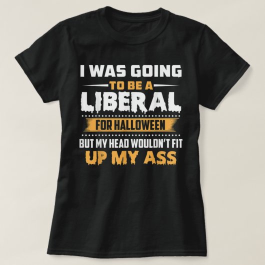 Ik zou liberaal worden voor halloween Politica T-shirt (Design voorkant)