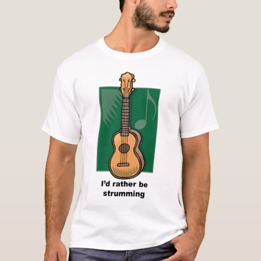 Ik zou liever aan het draaien zijn (Ukulele) T-shirt (Voorkant)