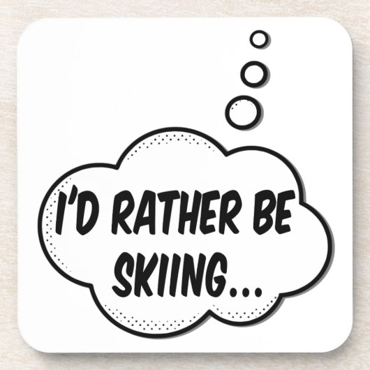 Ik zou liever aan het kiemen zijn. bier onderzetter (Voorkant)