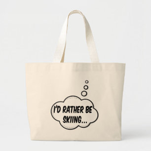 Ik zou liever aan het kiemen zijn. grote tote bag