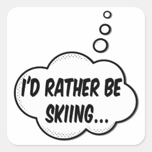 Ik zou liever aan het kiemen zijn. vierkante sticker