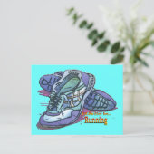 Ik zou liever aan het rennen zijn - Sneakers Briefkaart (Staand voorkant)