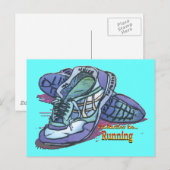 Ik zou liever aan het rennen zijn - Sneakers Briefkaart (Voorkant / Achterkant)