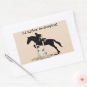 Ik zou liever aan het springen zijn! Paard Rechthoekige Sticker (Envelop)