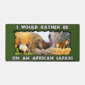 Ik zou liever Afrikaanse Safari Wildlife Collage w Bureaumat (Voorkant)