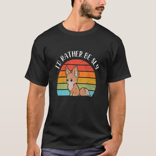 Ik zou liever alleen maar voor een Fennec Fox-expe T-shirt (Voorkant)