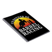 Ik zou liever Barrel Racing Retro Cowgirl Rodeo T- Notitieboek (Rechterzijde)