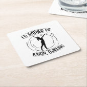 Ik zou liever Baton Twirling zijn | Dancer Gifts Kartonnen Onderzetters (Schuin)