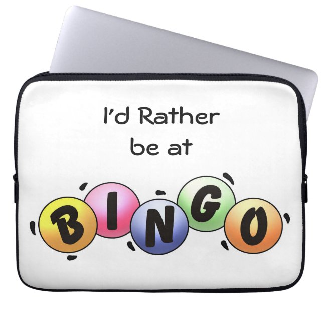 Ik zou liever bij BINGO zijn Laptop Sleeve (Voorkant)