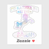 Ik zou liever bij de muur zijn. sticker (Vel)