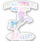 Ik zou liever bij de muur zijn. sticker (Voorkant)