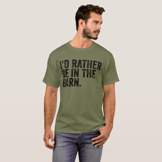 Ik zou liever bij de muur zijn. t-shirt (Voorkant volledig)