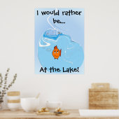 Ik zou liever... Bij het meer! Poster (Keuken)