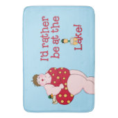 "Ik zou liever bij het meer zijn" Badmat (Voorkant Verticaal)