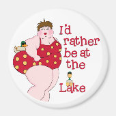 Ik zou liever bij het meer zijn! magneet (Voorkant)