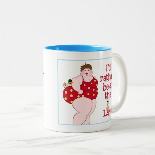 Ik zou liever bij het meer zijn. mok (Voorkant rechts)