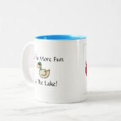 Ik zou liever bij het meer zijn. mok (Voorkant links)