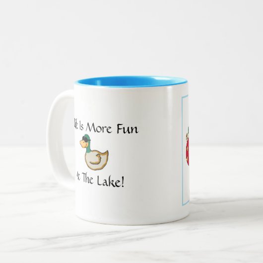 Ik zou liever bij het meer zijn. mok (Voorkant links)