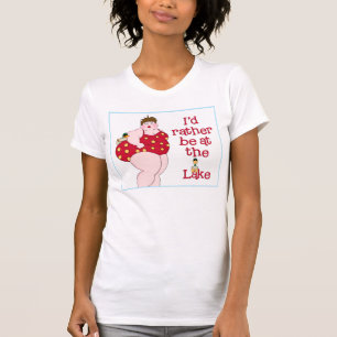 Ik zou liever bij het meer zijn! t-shirt