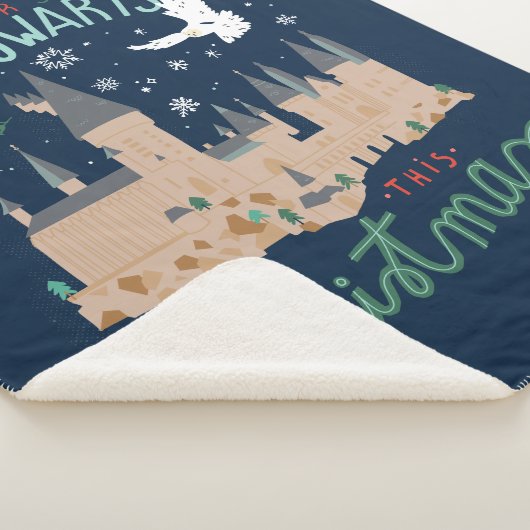 Ik zou liever bij Hogwarts blijven deze kerst Sherpa Deken (3/4)