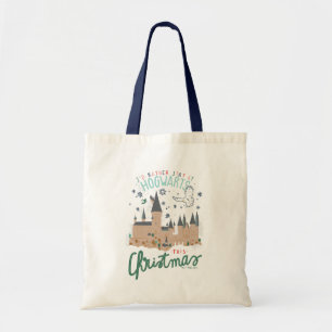 Ik zou liever bij Hogwarts blijven deze kerst Tote Bag