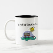 Ik zou liever bij Nonno zijn Tweekleurige Koffiemok (Links)