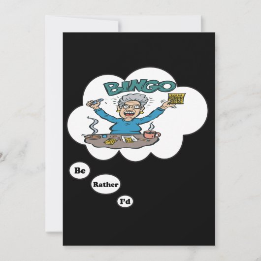 Ik zou liever Bingo 4 spelen Kaart (Voorkant)