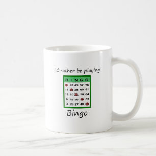 Ik zou liever bingo (kaart) spelen koffiemok
