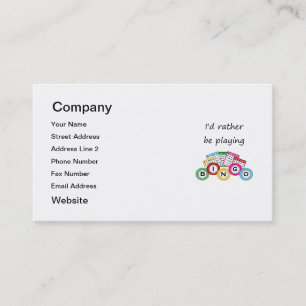 Ik zou liever bingo spelen visitekaartje